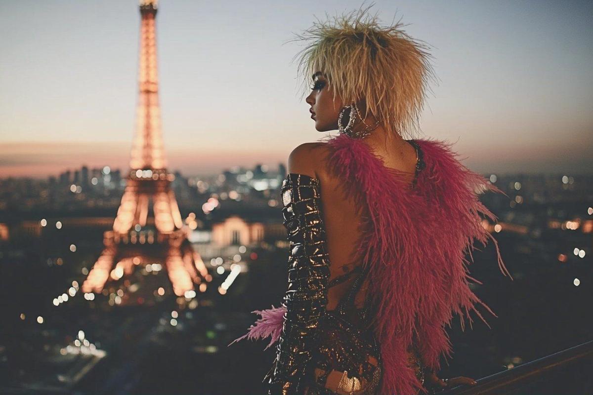 Miley Cyrus enflamme Paris dans une tenue audacieuse en plumes et cuir